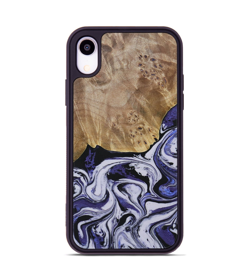 iPhone Xr Wood+Resin Phone Case - Carlton (Purple, 688995)