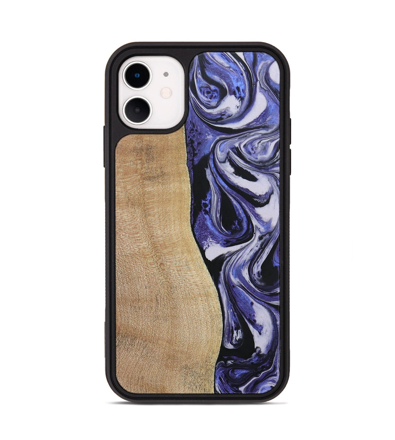 iPhone 11 Wood+Resin Phone Case - Belinda (Purple, 688999)