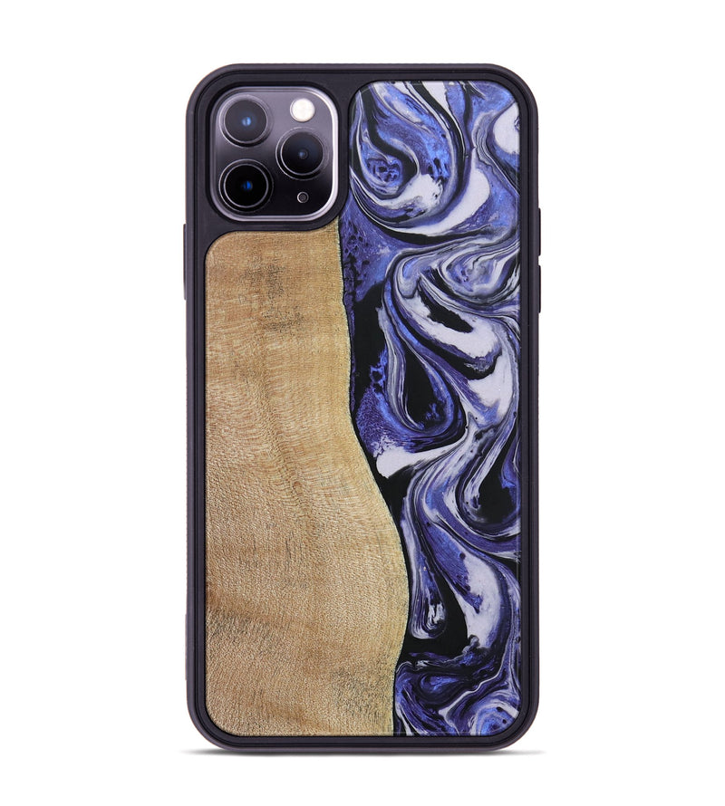 iPhone 11 Pro Max Wood+Resin Phone Case - Belinda (Purple, 688999)