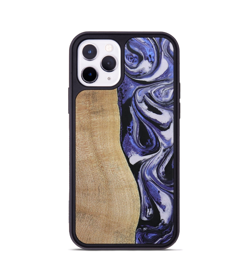 iPhone 11 Pro Wood+Resin Phone Case - Belinda (Purple, 688999)