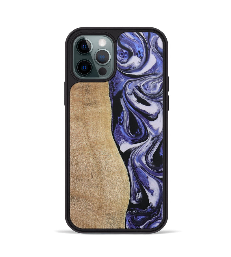 iPhone 12 Pro Wood+Resin Phone Case - Belinda (Purple, 688999)