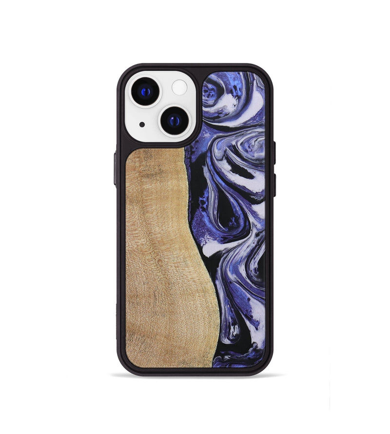 iPhone 13 mini Wood+Resin Phone Case - Belinda (Purple, 688999)