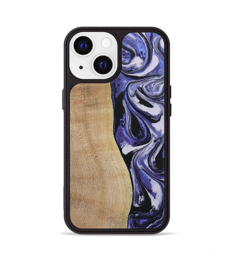 iPhone 13 Wood+Resin Phone Case - Belinda (Purple, 688999)