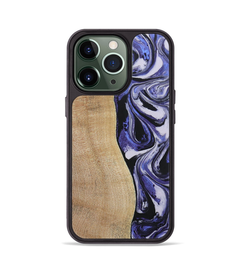 iPhone 13 Pro Wood+Resin Phone Case - Belinda (Purple, 688999)