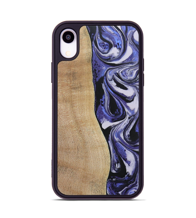 iPhone Xr Wood+Resin Phone Case - Belinda (Purple, 688999)