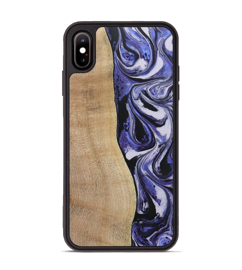 iPhone Xs Max Wood+Resin Phone Case - Belinda (Purple, 688999)