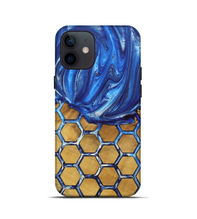 iPhone 12 mini Wood+Resin Live Edge Phone Case - Marian (Pattern, 689020)