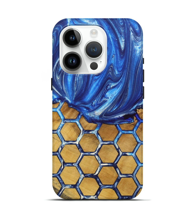 iPhone 15 Pro Wood+Resin Live Edge Phone Case - Marian (Pattern, 689020)