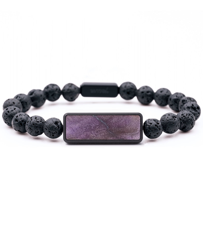 Lava Bead Wood+Resin Bracelet - Yvonne (Purple, 689118)