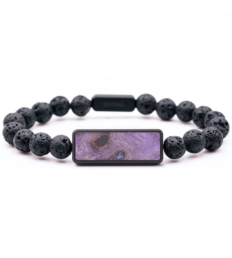 Lava Bead Wood+Resin Bracelet - Marcos (Purple, 689120)