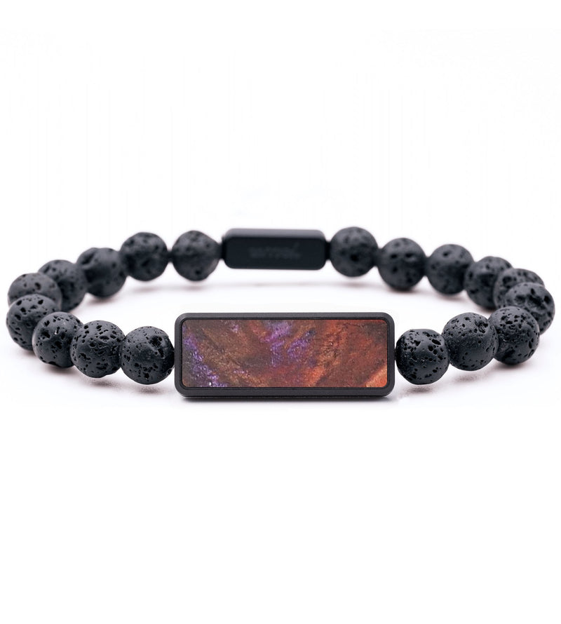 Lava Bead Wood+Resin Bracelet - Kristopher (Purple, 689219)