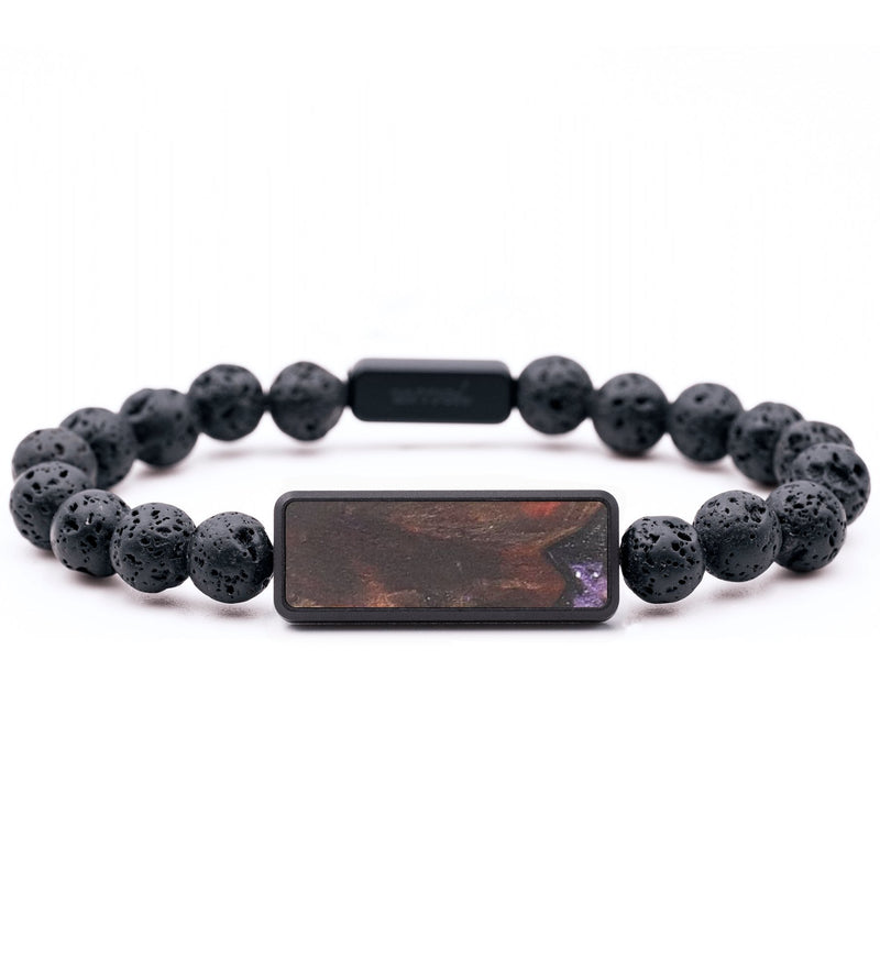 Lava Bead Wood+Resin Bracelet - Max (Purple, 689220)