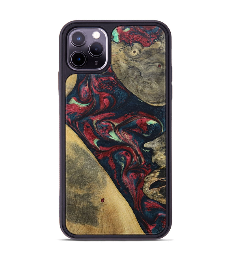 iPhone 11 Pro Max Wood+Resin Phone Case - Lillie (Mosaic, 689250)