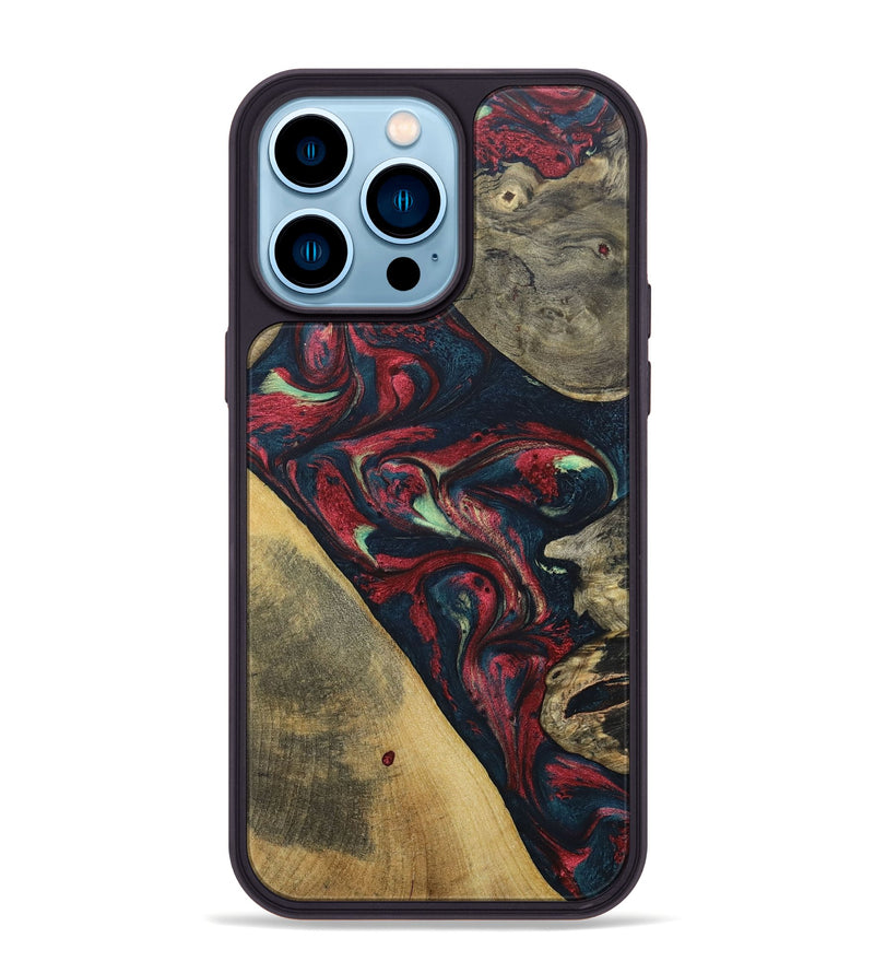 iPhone 14 Pro Max Wood+Resin Phone Case - Lillie (Mosaic, 689250)