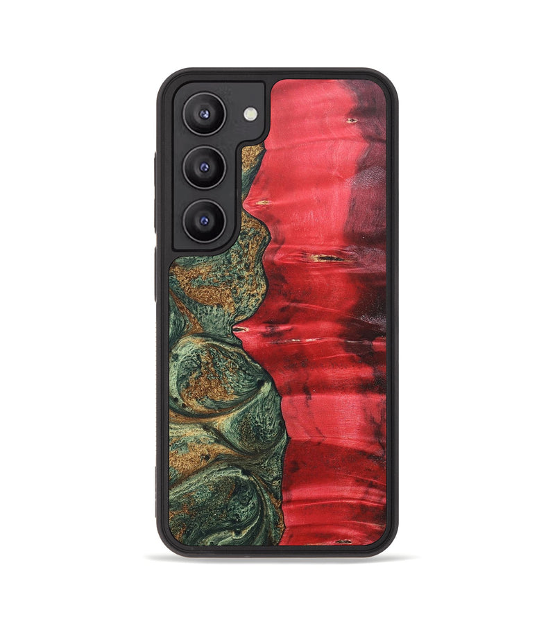 Galaxy S23 Wood+Resin Phone Case - Jarod (Green, 689266)