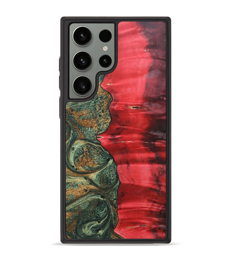 Galaxy S23 Ultra Wood+Resin Phone Case - Jarod (Green, 689266)