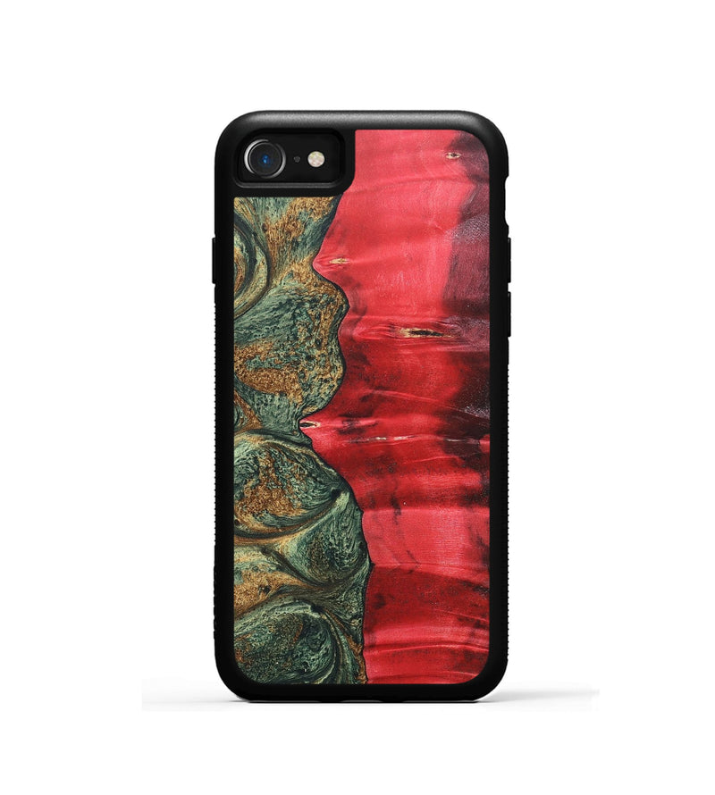 iPhone SE Wood+Resin Phone Case - Jarod (Green, 689266)