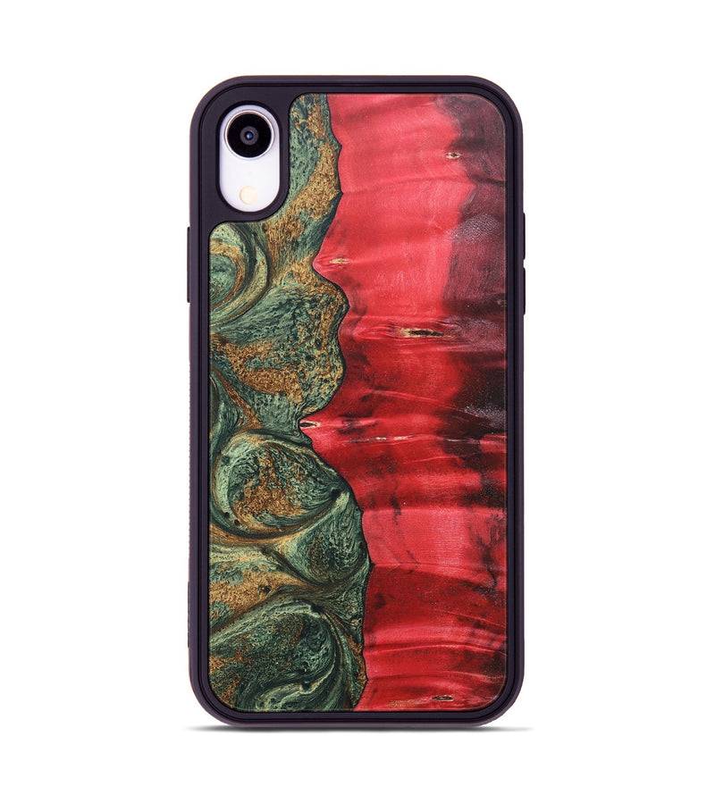 iPhone Xr Wood+Resin Phone Case - Jarod (Green, 689266)