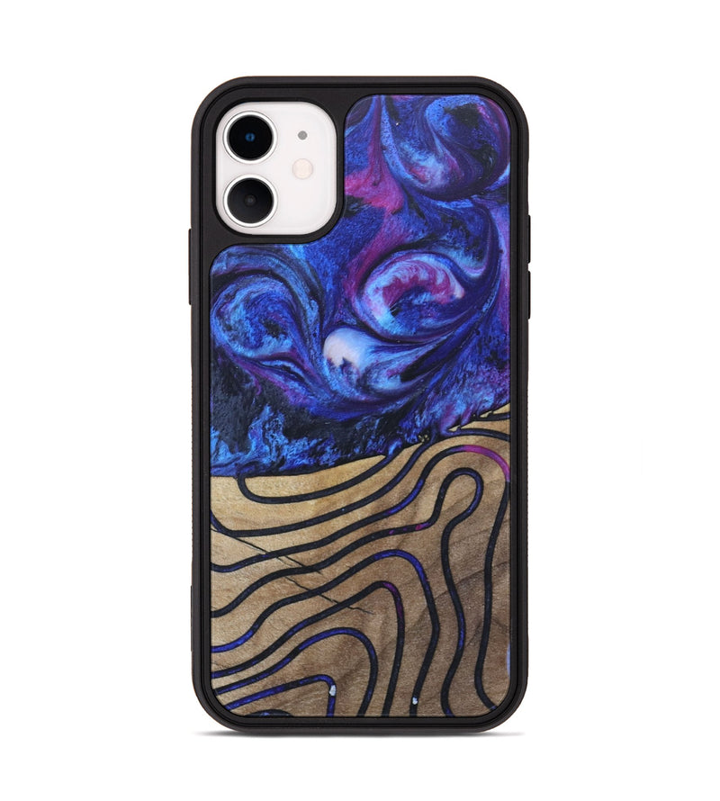 iPhone 11 Wood+Resin Phone Case - Latoya (Pattern, 689289)