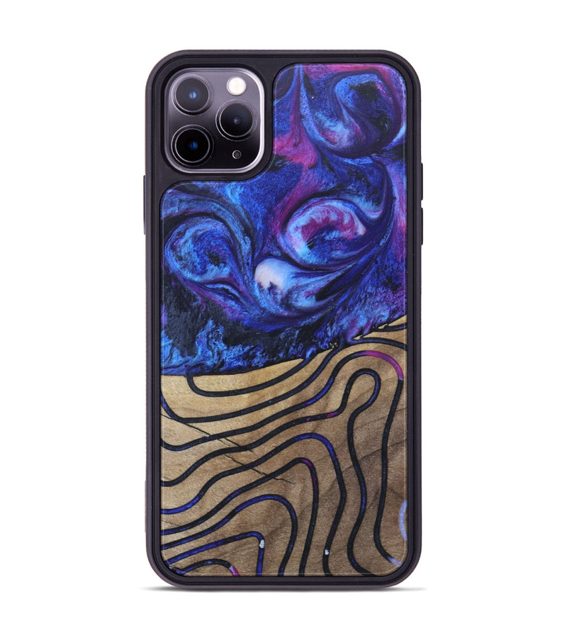 iPhone 11 Pro Max Wood+Resin Phone Case - Latoya (Pattern, 689289)