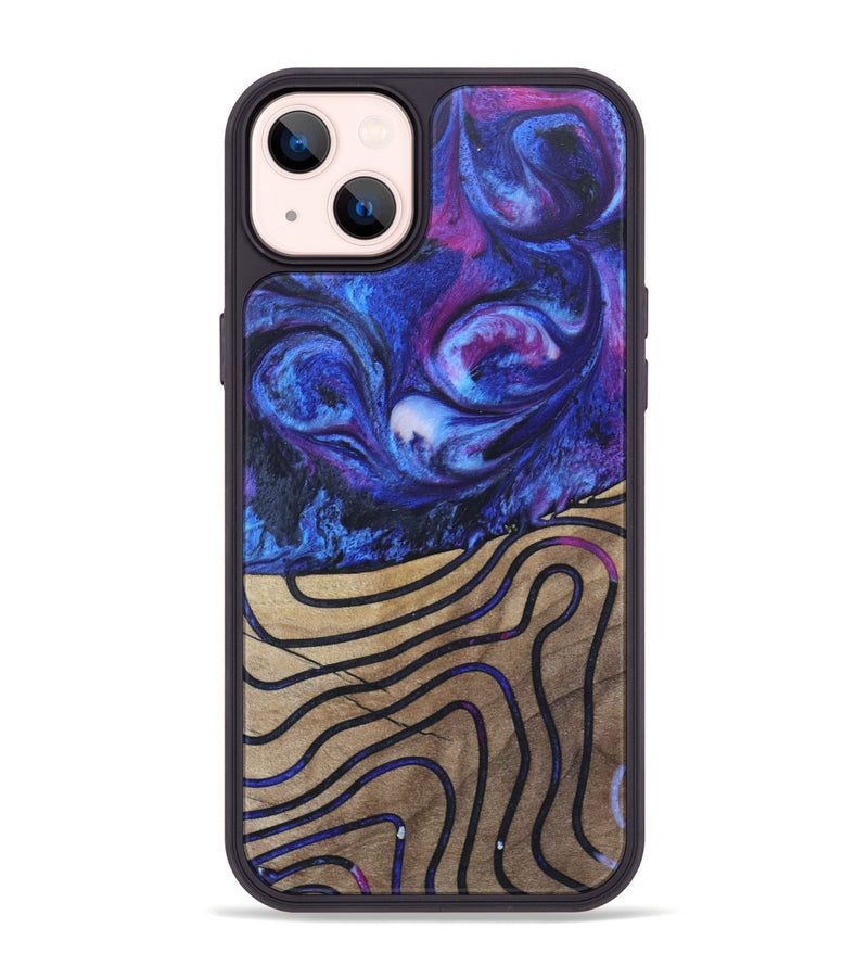 iPhone 14 Plus Wood+Resin Phone Case - Latoya (Pattern, 689289)