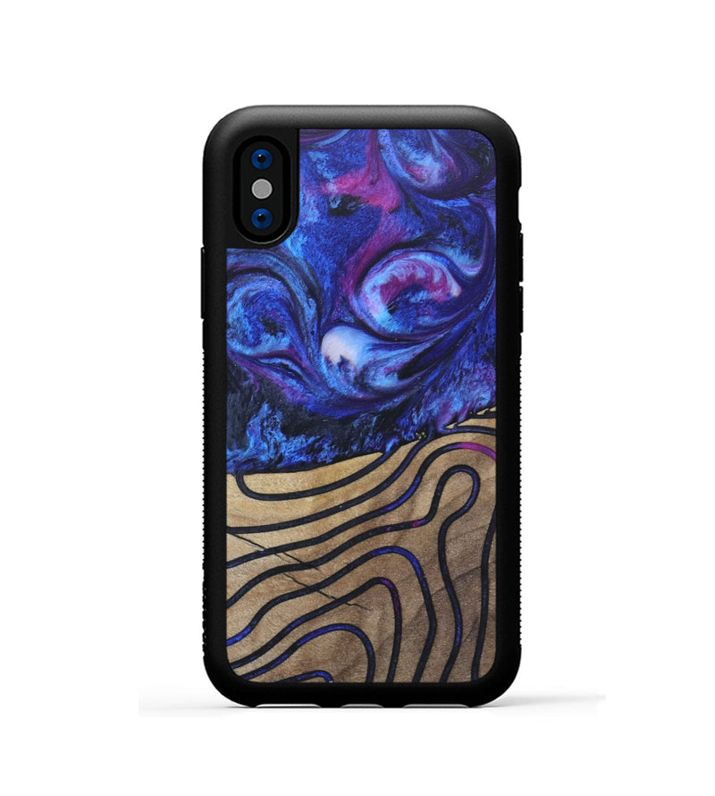 iPhone Xs Wood+Resin Phone Case - Latoya (Pattern, 689289)