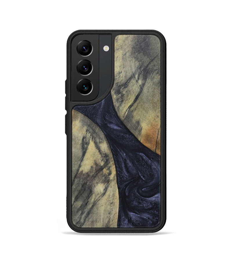 Galaxy S22 Wood+Resin Phone Case - Hillary (Pure Black, 689305)