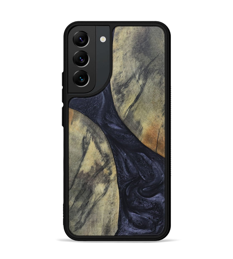 Galaxy S22 Plus Wood+Resin Phone Case - Hillary (Pure Black, 689305)