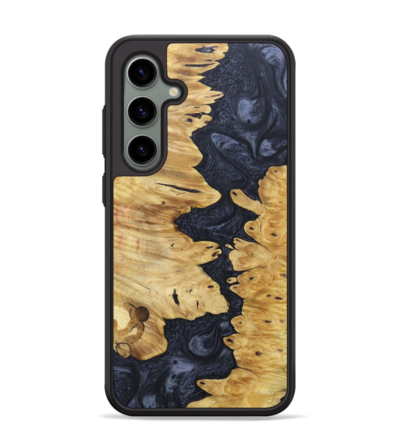 Galaxy S24 Plus Wood+Resin Phone Case - Clay (Pure Black, 689306)
