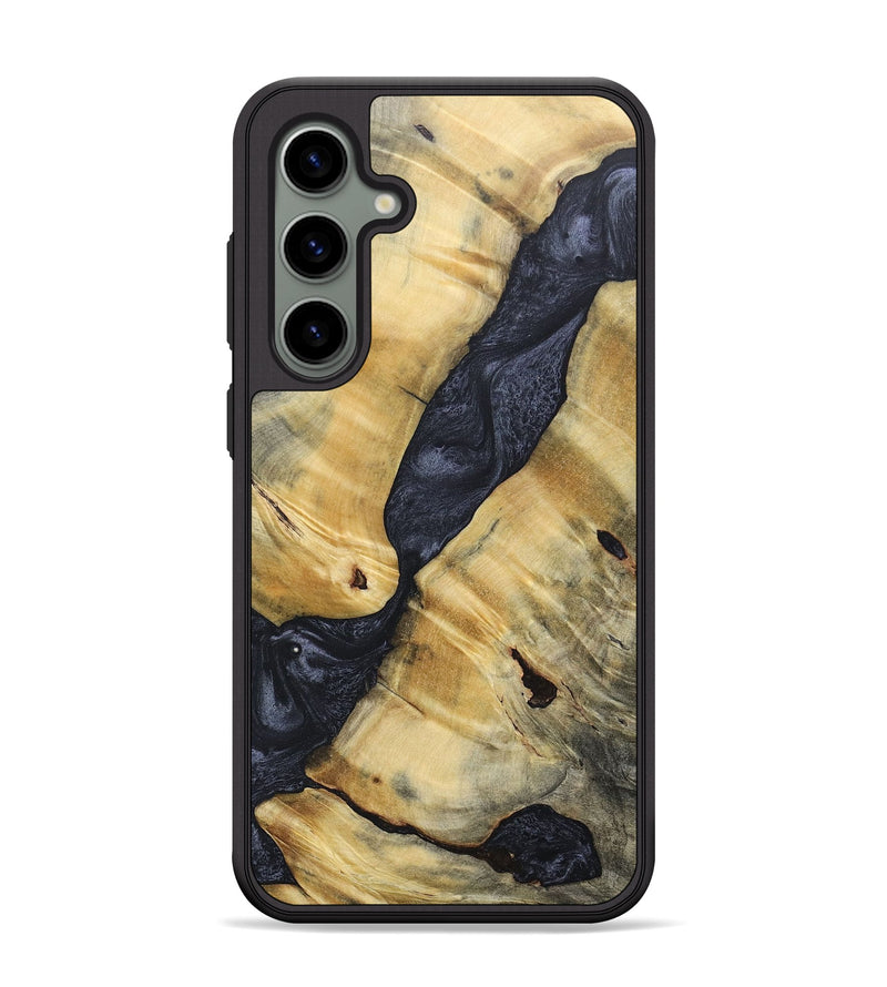 Galaxy S24 Plus Wood+Resin Phone Case - Desiree (Pure Black, 689307)