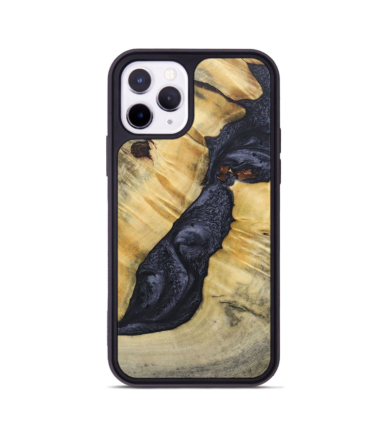 iPhone 11 Pro Wood+Resin Phone Case - Addison (Pure Black, 689310)