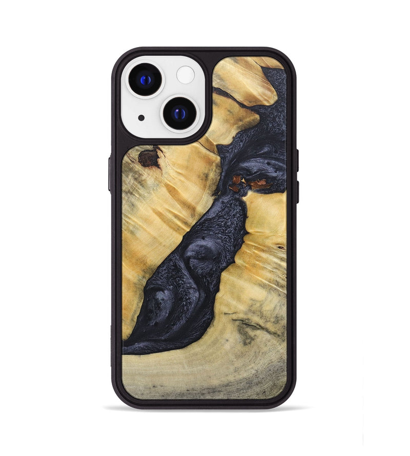 iPhone 13 Wood+Resin Phone Case - Addison (Pure Black, 689310)