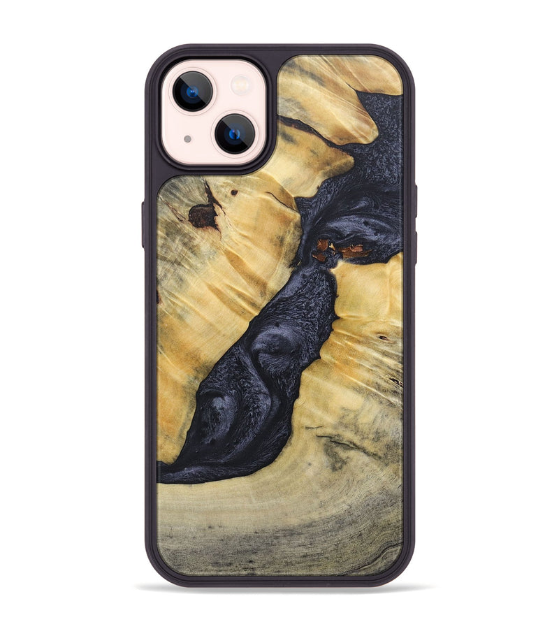 iPhone 14 Plus Wood+Resin Phone Case - Addison (Pure Black, 689310)