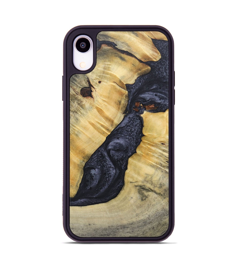 iPhone Xr Wood+Resin Phone Case - Addison (Pure Black, 689310)