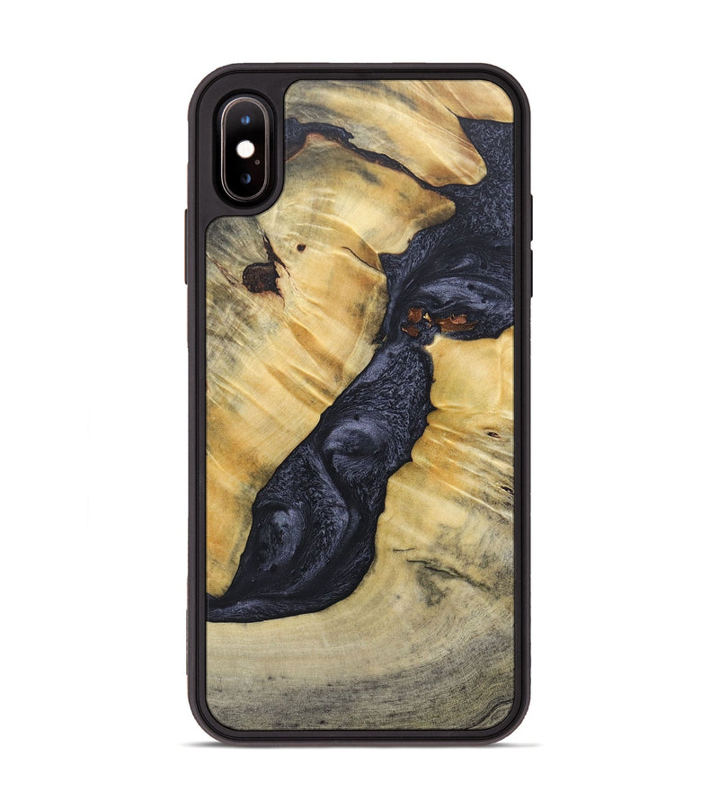 iPhone Xs Max Wood+Resin Phone Case - Addison (Pure Black, 689310)