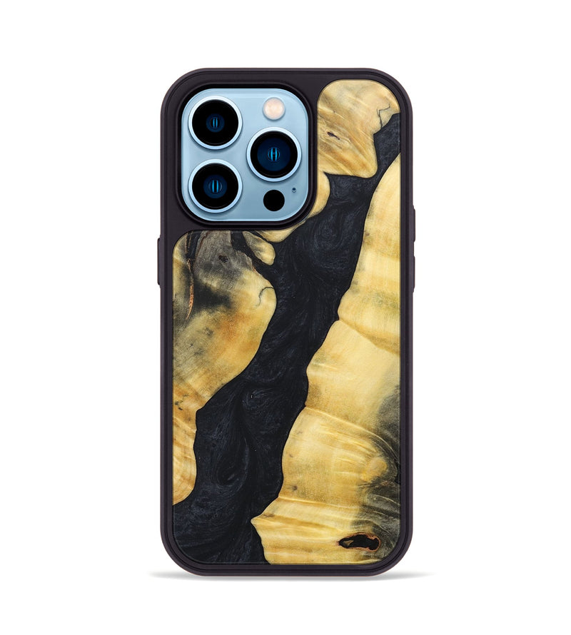 iPhone 14 Pro Wood+Resin Phone Case - Griffin (Pure Black, 689322)