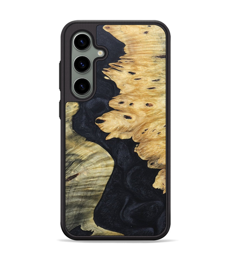 Galaxy S24 Plus Wood+Resin Phone Case - Tristen (Pure Black, 689324)