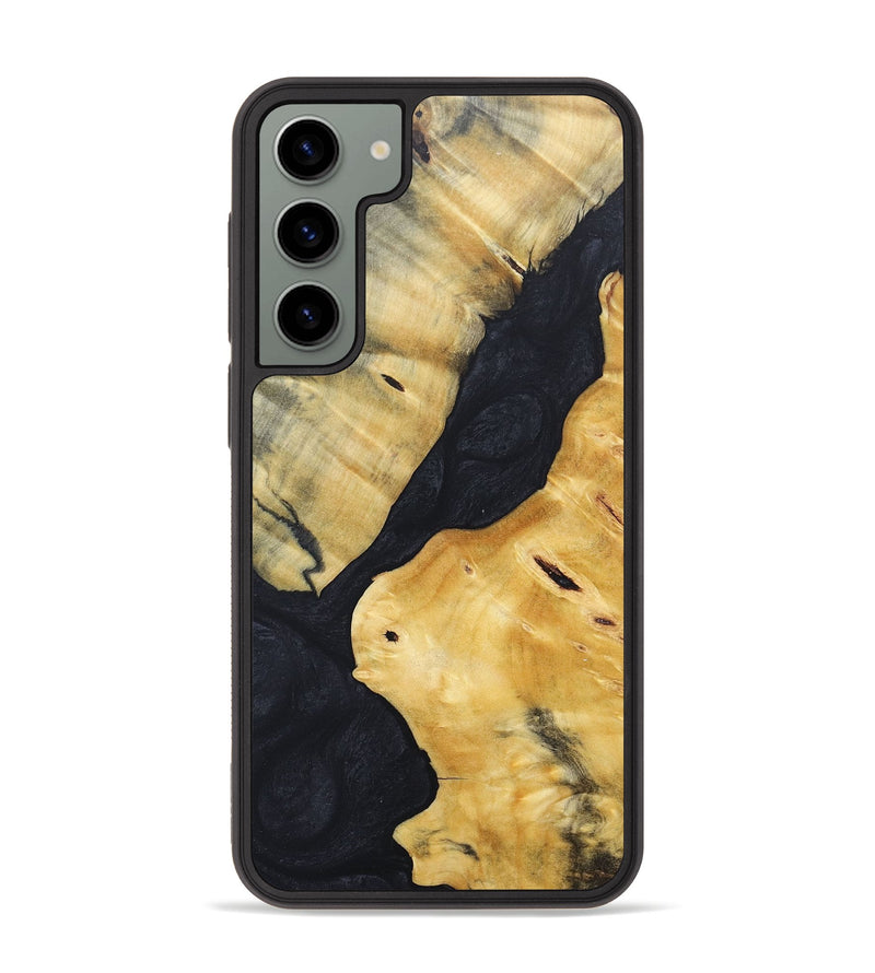 Galaxy S23 Plus Wood+Resin Phone Case - Brooks (Pure Black, 689328)
