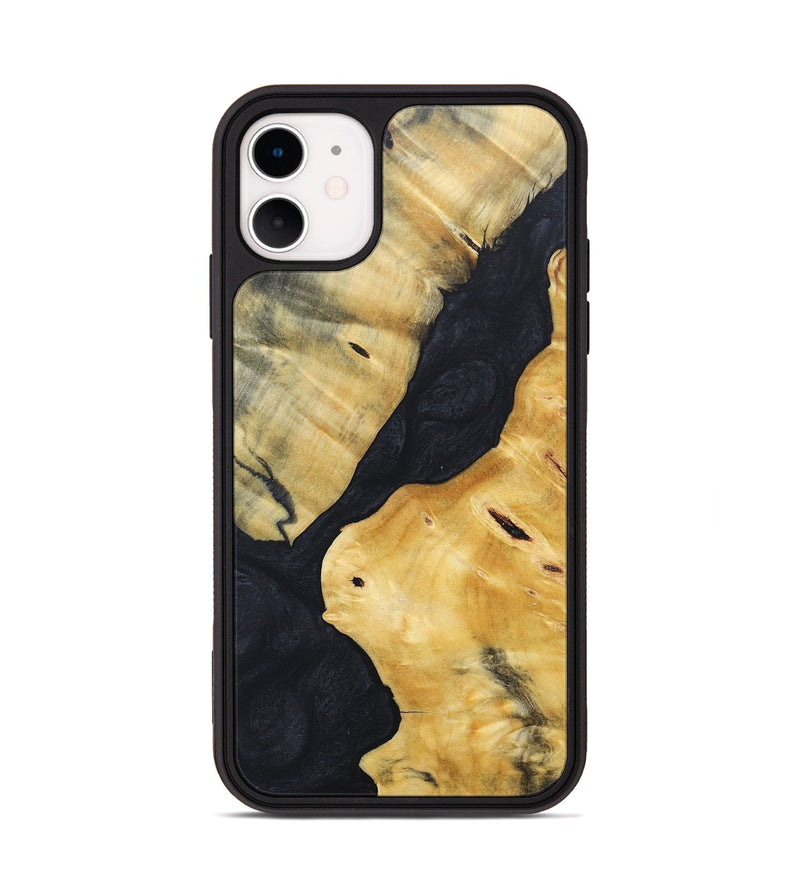 iPhone 11 Wood+Resin Phone Case - Brooks (Pure Black, 689328)