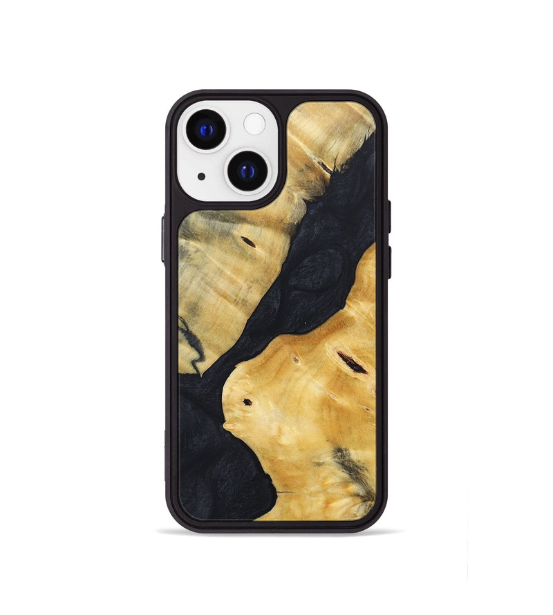 iPhone 13 mini Wood+Resin Phone Case - Brooks (Pure Black, 689328)