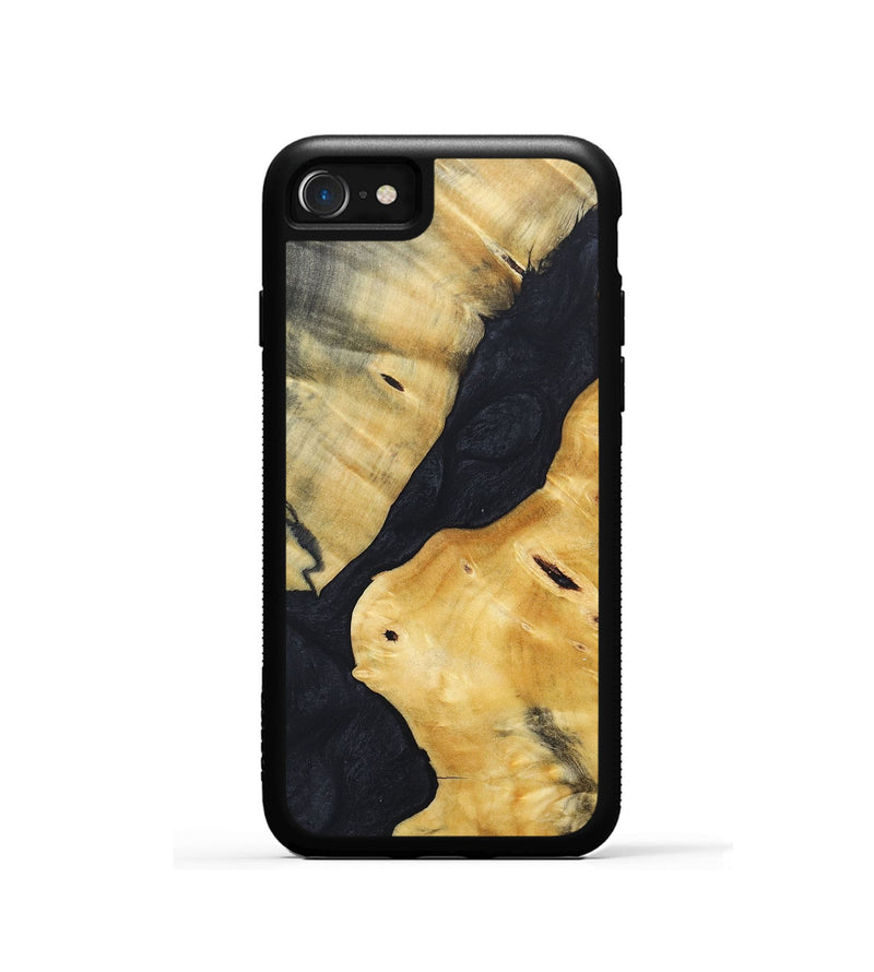 iPhone SE Wood+Resin Phone Case - Brooks (Pure Black, 689328)