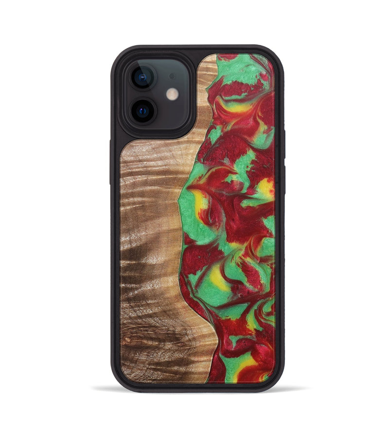 iPhone 12 Wood+Resin Phone Case - Genevieve (Reggae, 689362)