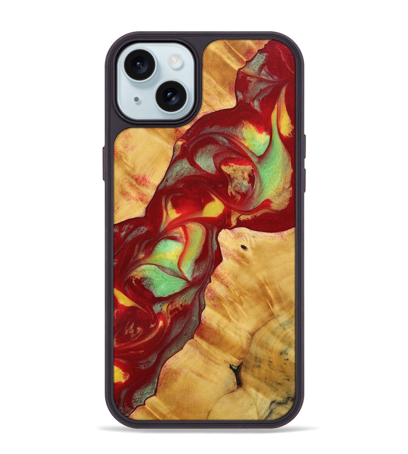 iPhone 15 Plus Wood+Resin Phone Case - Bethany (Reggae, 689445)