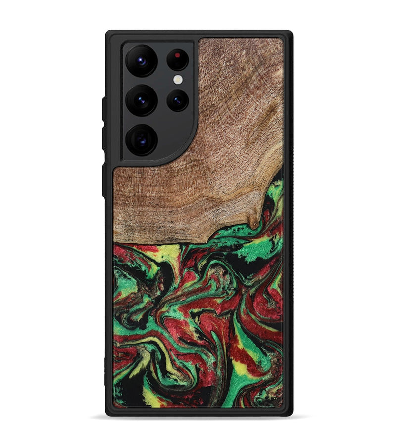 Galaxy S22 Ultra Wood+Resin Phone Case - Elsie (Reggae, 689451)