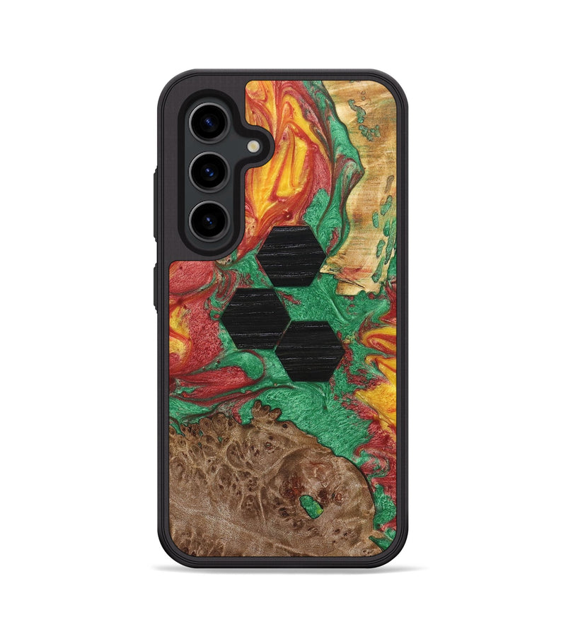 Galaxy S24 Wood+Resin Phone Case - Addisyn (Reggae, 689463)
