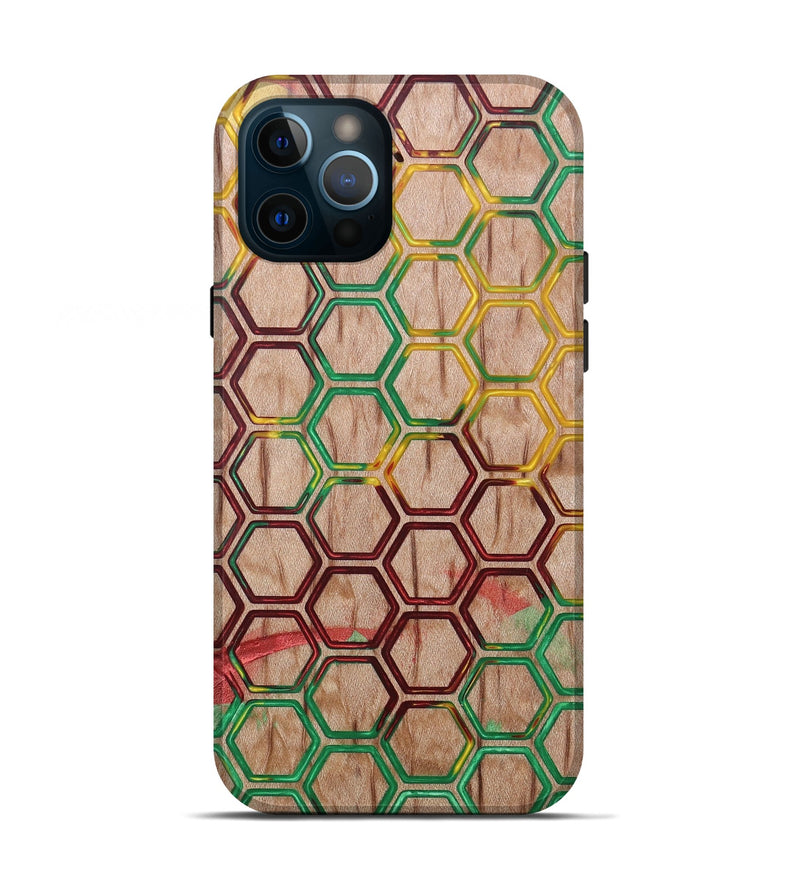 iPhone 12 Pro Wood+Resin Live Edge Phone Case - Chasity (Reggae, 689490)