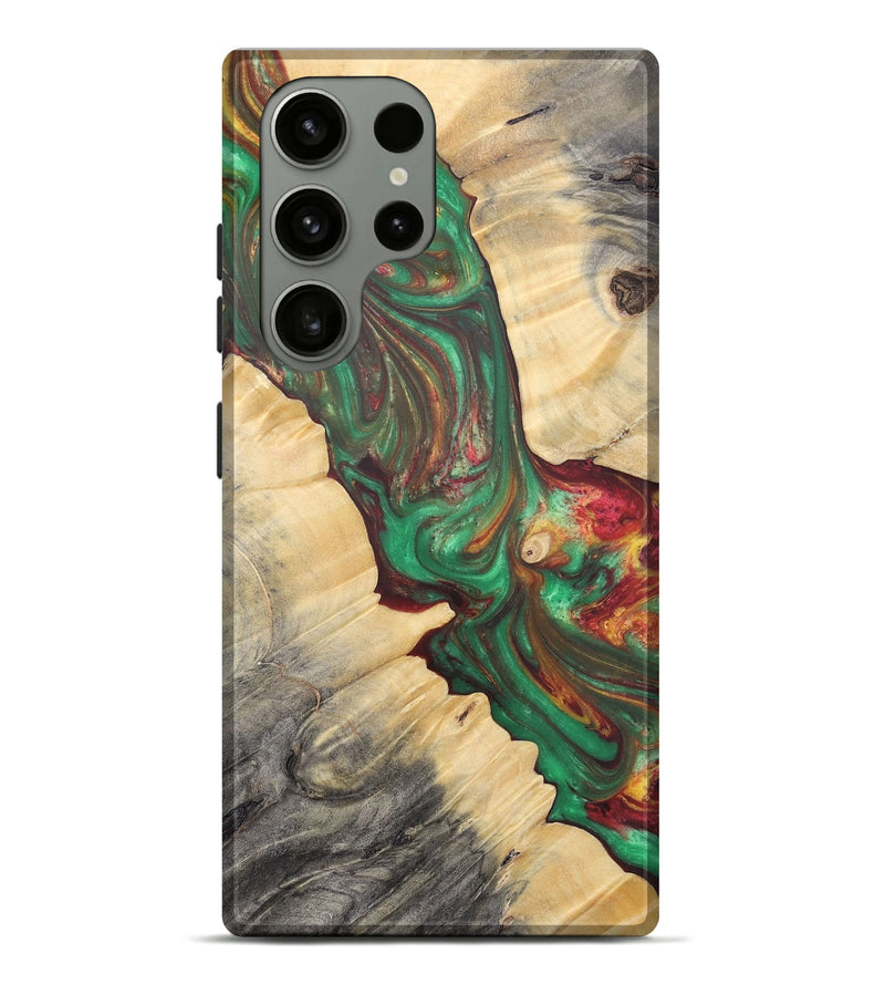 Galaxy S23 Ultra Wood+Resin Live Edge Phone Case - Latasha (Reggae, 689499)