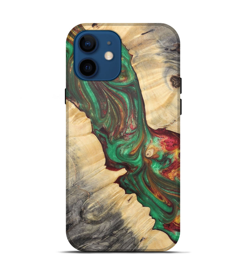 iPhone 12 Wood+Resin Live Edge Phone Case - Latasha (Reggae, 689499)