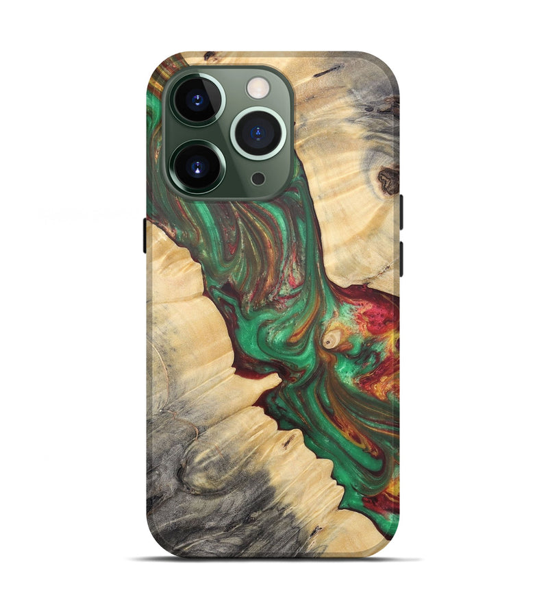 iPhone 13 Pro Wood+Resin Live Edge Phone Case - Latasha (Reggae, 689499)