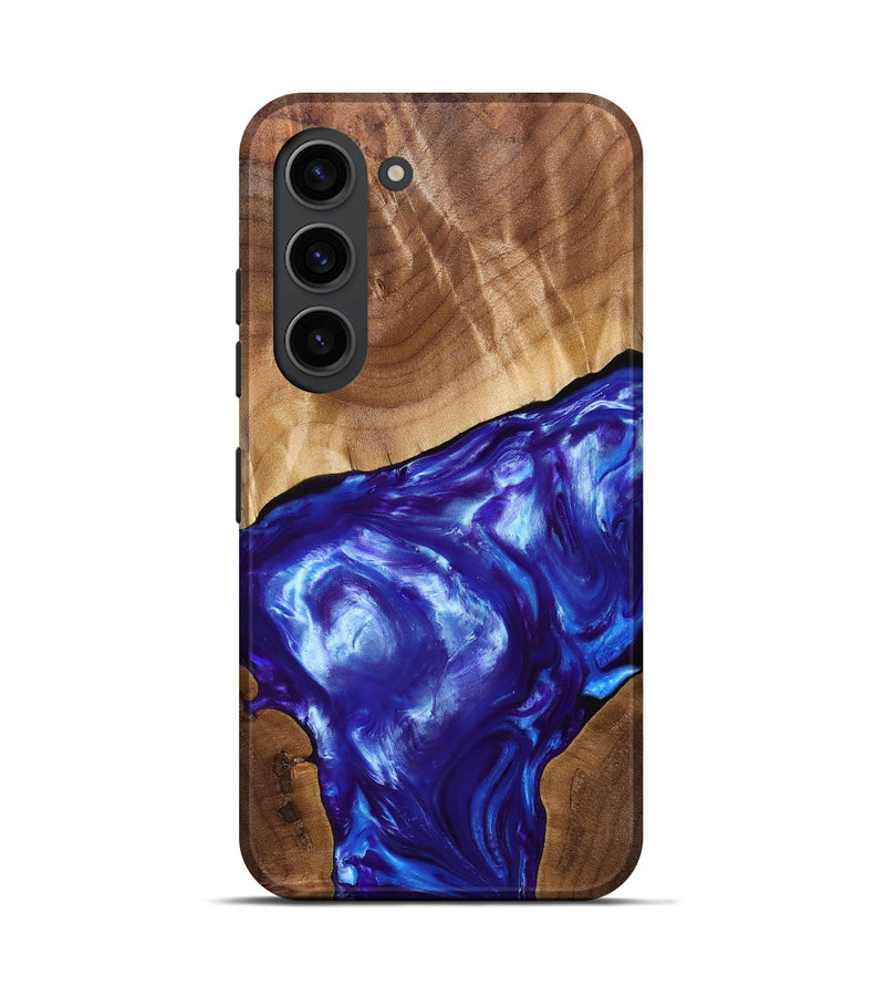 Galaxy S23 Wood+Resin Live Edge Phone Case - Israel (Blue, 689504)